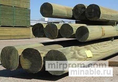 Деревянные опоры ЛЭП