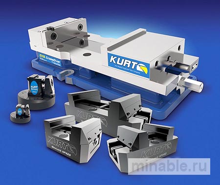 Тиски для зажатия заготовок при пятиосевой обработке