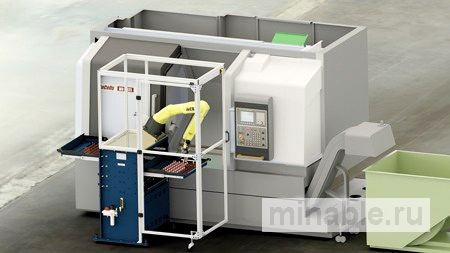 Автоматизированная ячейка для обслуживания станка