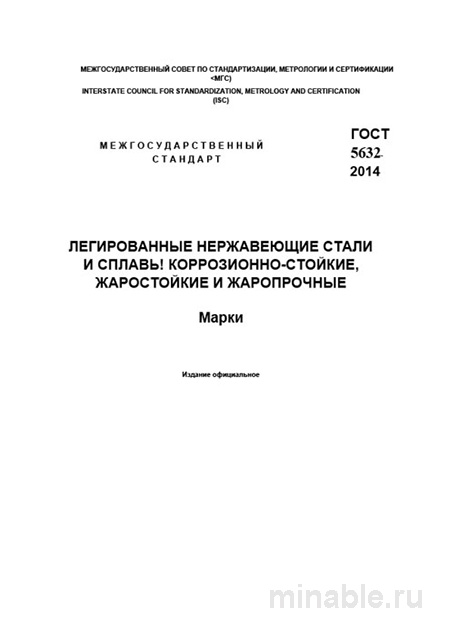 ГОСТ 5632-2014: Разбор марок нержавеющих сталей и сплавов