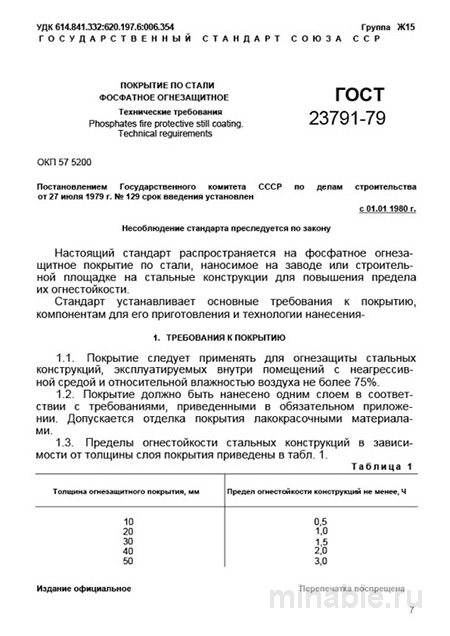 ГОСТ 23791-79: Фосфатное огнезащитное покрытие на сталь - Полный разбор
