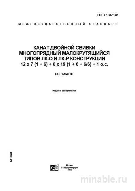 ГОСТ 16828-81: Комплексный разбор многопрядных канатов ЛК-О и ЛК-Р